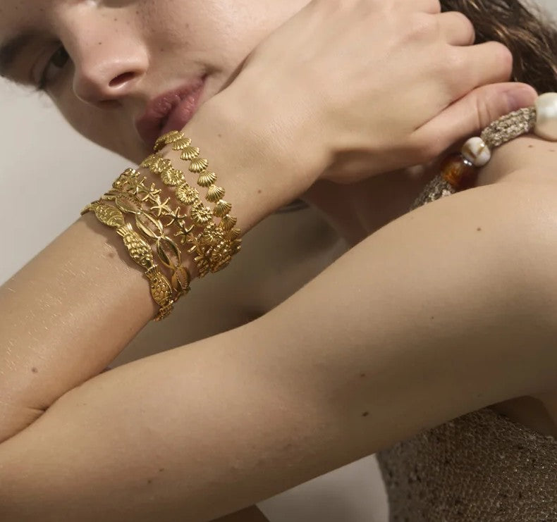 Ocean Series Sea Shell Cuff Bangle